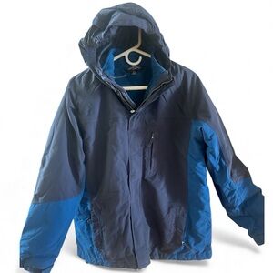 Lands’ End Navy Blue Squall Waterproof Insulated 3-in-1 Parka Kids XL(18-20) EUC